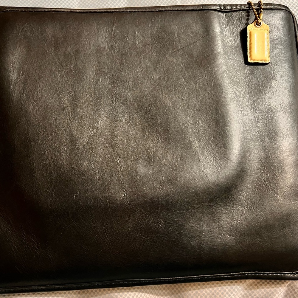 COACH 1980s VINTAGE COWHIDE SLIM SATCHEL/PORTFOLIO. COA PROVIDED - Picture 10 of 13